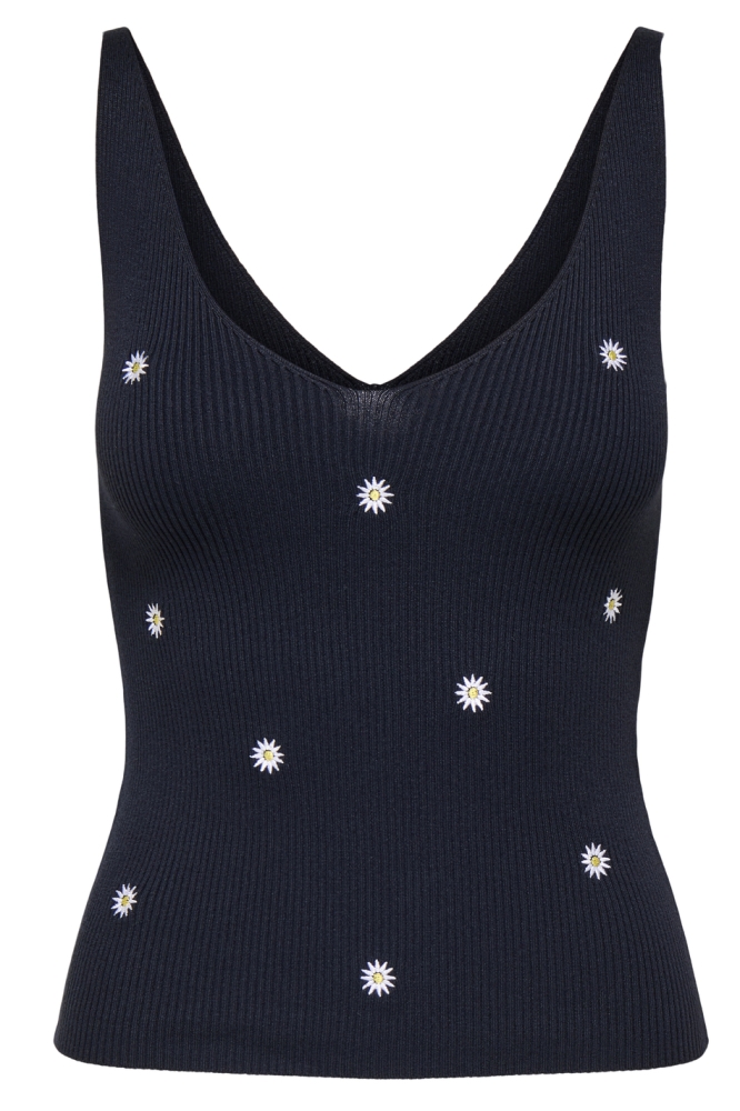 JDYNANNA S/L EMBROIDERY TOP KNT 15257194 SKY CAPTAIN